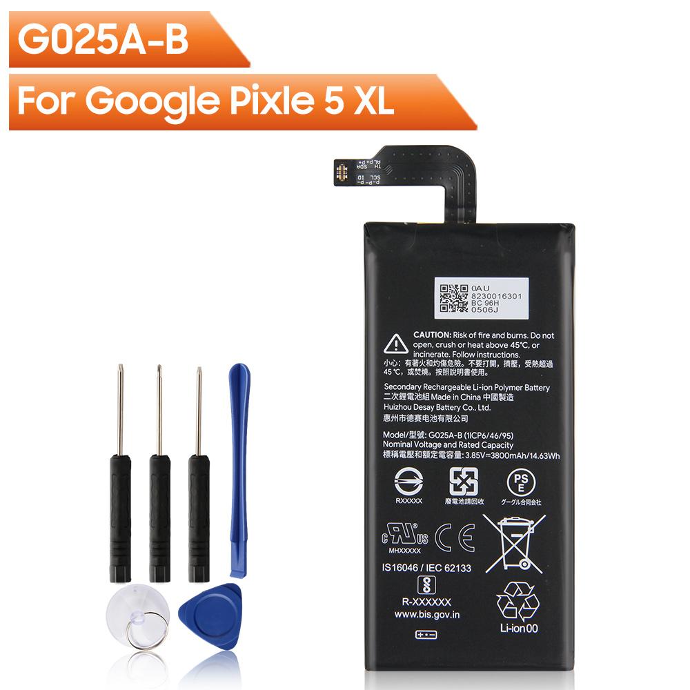 Replacement Phone Battery GTB1F For Google Pixel 5 Pixel5 G025A-B For Google Pixel 5 XL Pixel 4A 5G Version G27FU For Google Pixel 5a