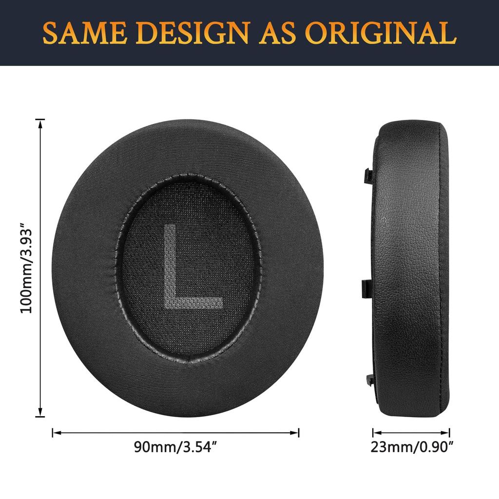 SOULWIT Cooling Gel Ear Pads for Anker Soundcore Space Q45 Headset, Replacement Ear Cushions, Comfortable Foam Ear Cups, Cooling Earmuffs, Black