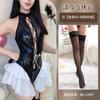 Sexy Lingerie Sexy Uniform Bunny One-piece Patent Leather Straps Cross Ruffle Rabbit Cos Nightclub Suit