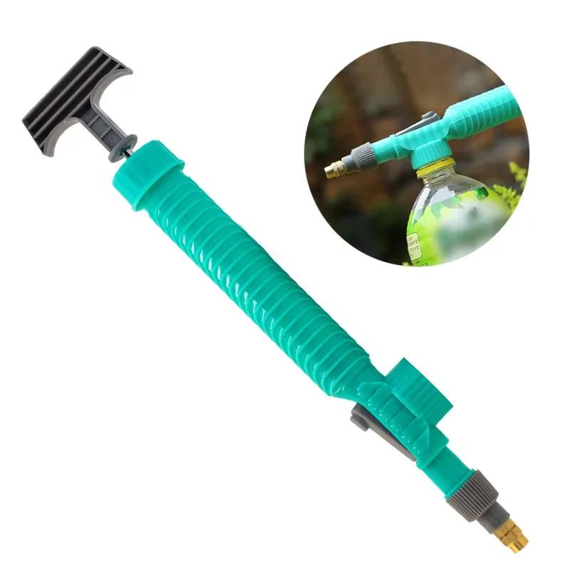 

High Pressure Manual Sprayer Adjustable Nozzle Garden & Agriculture Multi-Purpose Ergonomic Tool for Drink Bottles синий