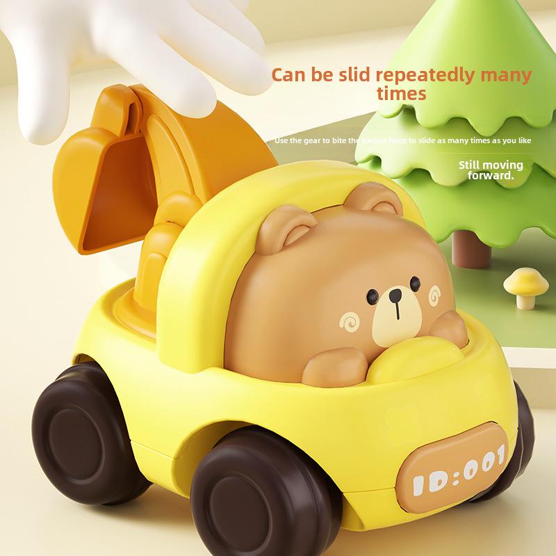 Children's Mini Inertia Car Set - Durable, Anti-Fall Toy for Boys