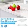 Acrylic Transparent Cutting Board Chopping Block Chopping Board Anti-slip Kitchen Cutting Boards Counter Countertop Protector