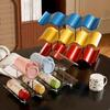 Stackable Colorful Plastic Cup Drying Rack Wave Shaped Mug Organizer For Kitchen Cabinet