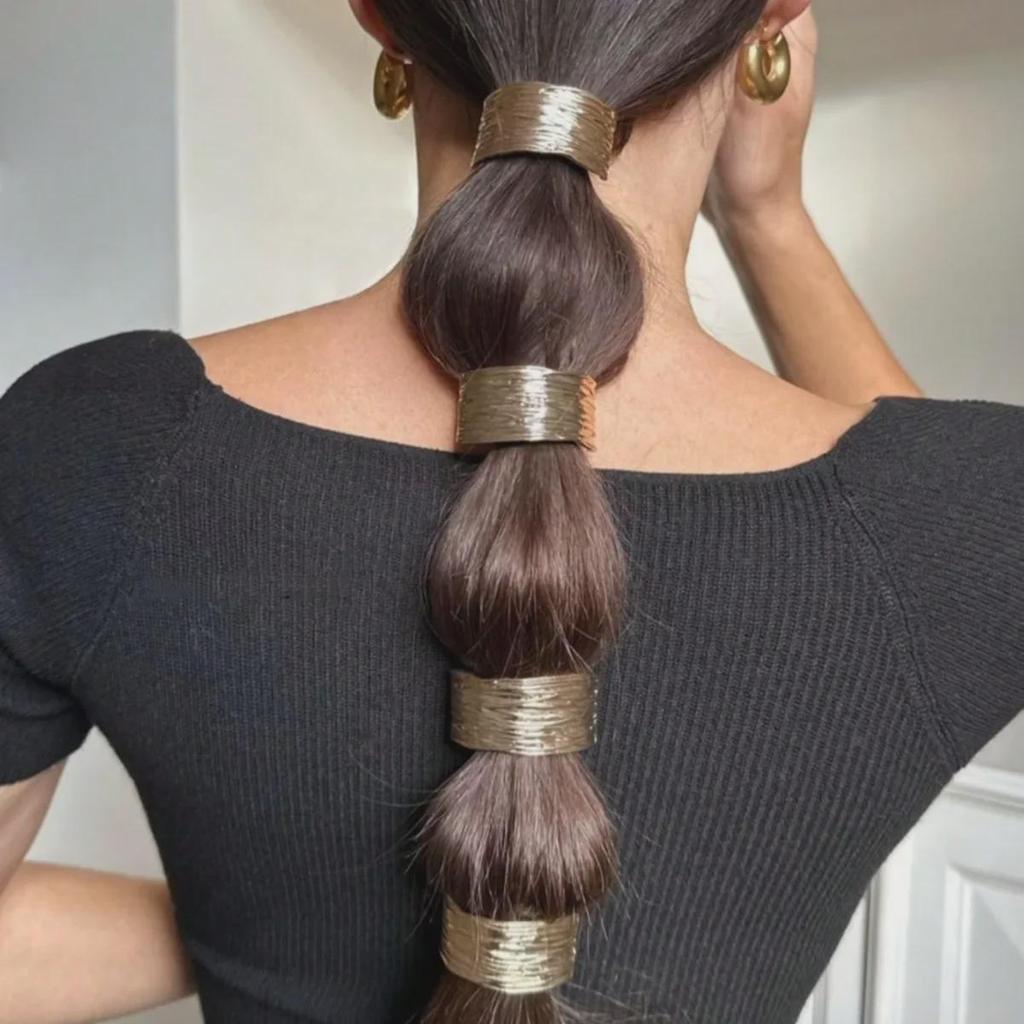 Metallic Braided Hair Ties: Fashionable Ponytail Bands