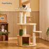 Cmisstree Multi-Layer Solid Wood Cat Tree & Condo