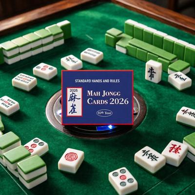 Mahjong Pontozólap Mahjong Liga Hivatalos Standard Kézek és Szabályok Mah Jongg Papír Pontozólap Mahjong Játékszabály Kártya