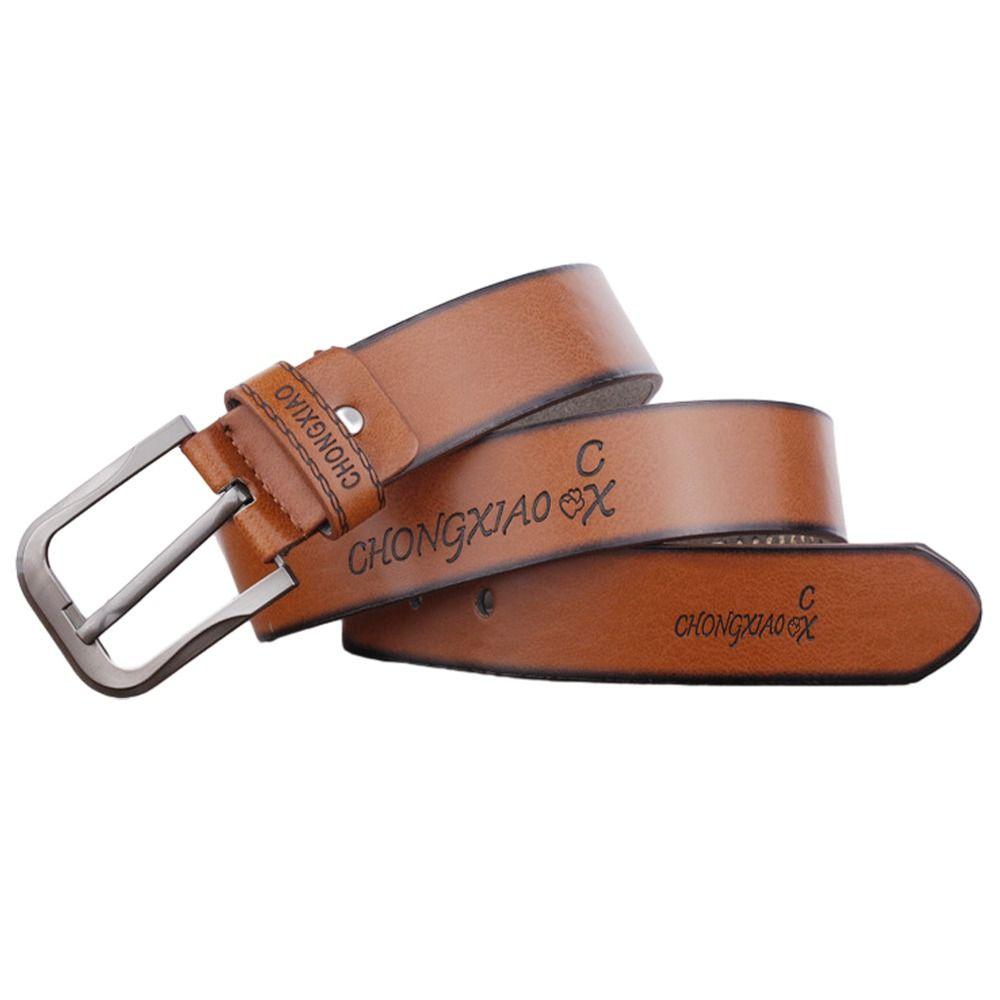 Cowboy Pin Buckle Waistband Vintage Business Belts All-match Leather Belt Men's Belt