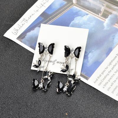 Butterfly Tassel Earrings For Ladies, Delicate Butterfly Dancing, Light Luxury, Cool And High-End Fashion Jewelry Gift