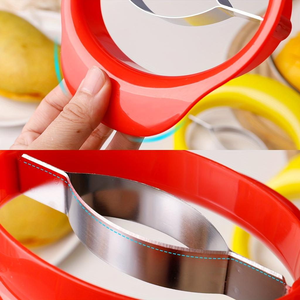 Durable Plastic Mango Cutter with Easy-Grip Handle, Creative Kitchen Gadget for Peeling and Pitting, Efficient Fruit Slicer for Perfect Mango Slices