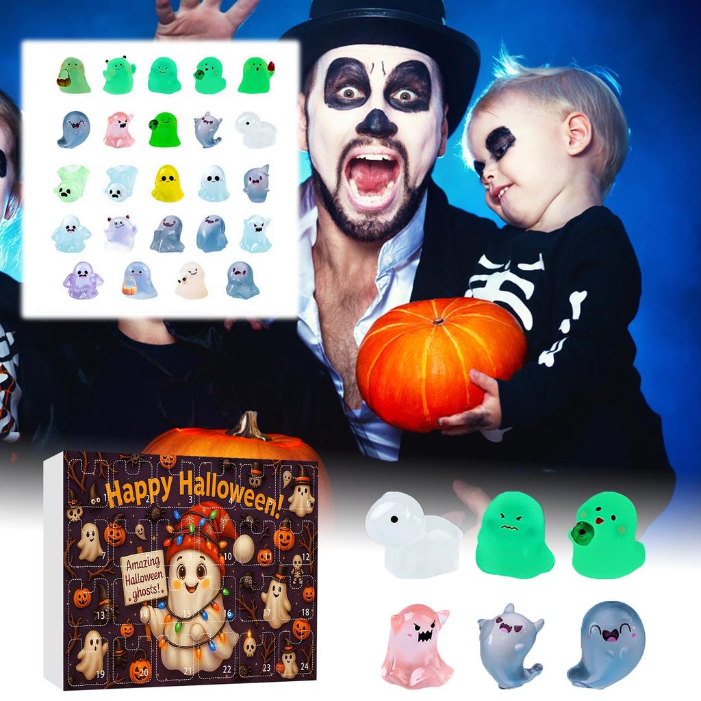 3D, 24pc Draw Halloween Glowing Gifts, Countdown Calendar