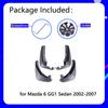 Mudguards fit for Mazda 6 GG1 Saloon Sedan 2002 2003 2004 2005 2006 2007  Car Accessories Mudflap Fender Auto Replacement Parts