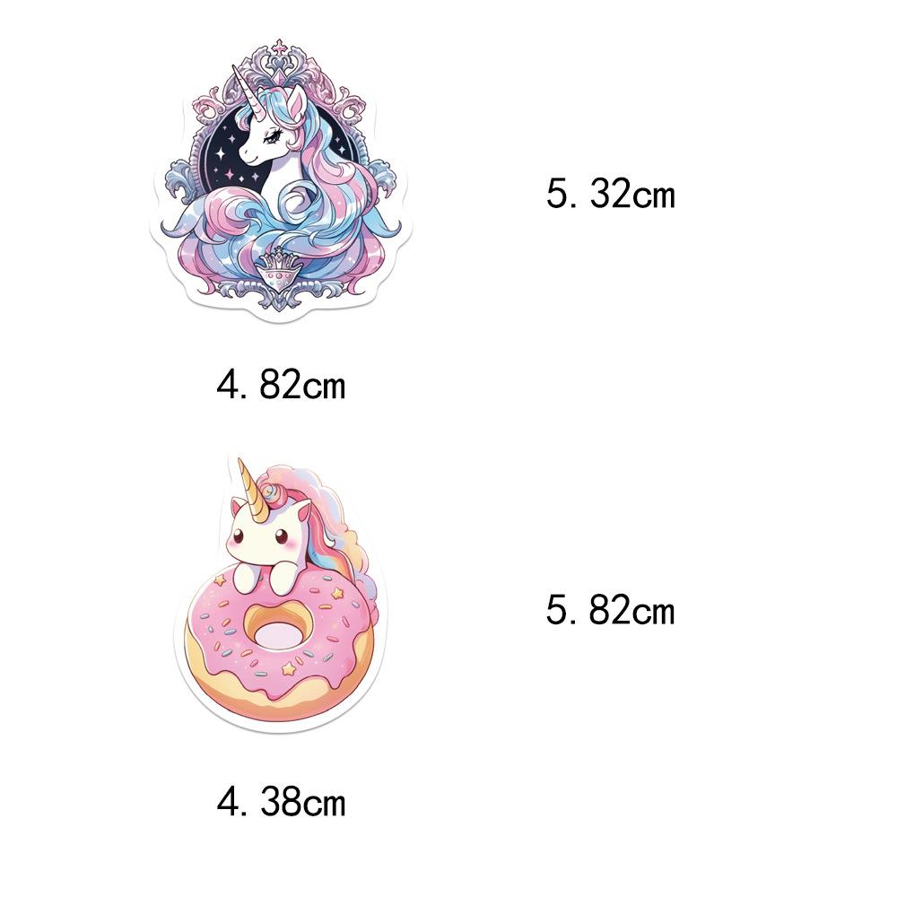 50 Cartoon Unicorn Doodle Stickers Guitar Notebook Suitcase DIY Waterproof Stickers