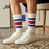 Calzini Casual a Righe Retro Unisex a Metà Polpaccio Calzini Sportivi, Cotone Contrasto Crew Traspiranti Versatili Colorati Assorbenti Atletici per Autunno e Inverno