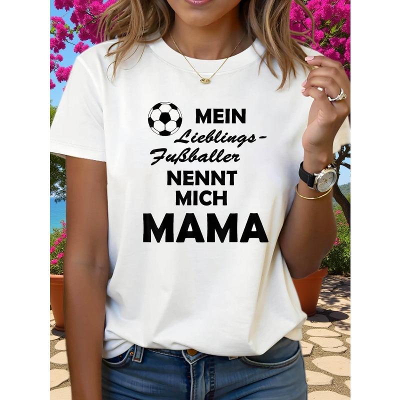 

Plus Size, MEIN Lieblings Graphic Print Plus Size Women s T-shirt, Short Sleeve Crew Neck Casual Top for Summer & Spring, Women s Clothing S белый