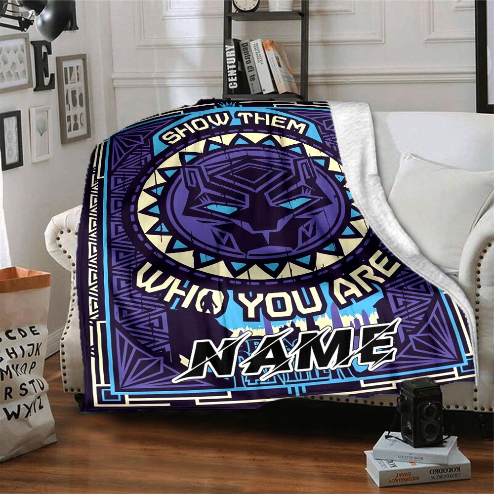 Custom Name Green Forest Fantasy blanket for Couch & Bed, Plush Cozy Fuzzy Blanket Super Soft & Warm Blankets for Fall and Winter. 09085