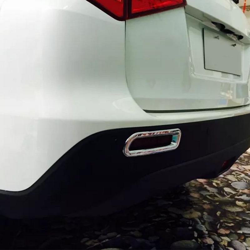 For Suzuki Vitara 2016 2017 2018   Car Rear Back Fog Light Lamp Frame Stick Styling ABS Chrome Cover Trim Part Hood 4PCs