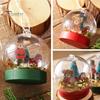 Fairy Tale Style Holiday Ornaments Crystal Ball Bear/Nutcracker Christmas Tree Hanging Ornament, Transparent Spherical Decor Supplies Pendant
