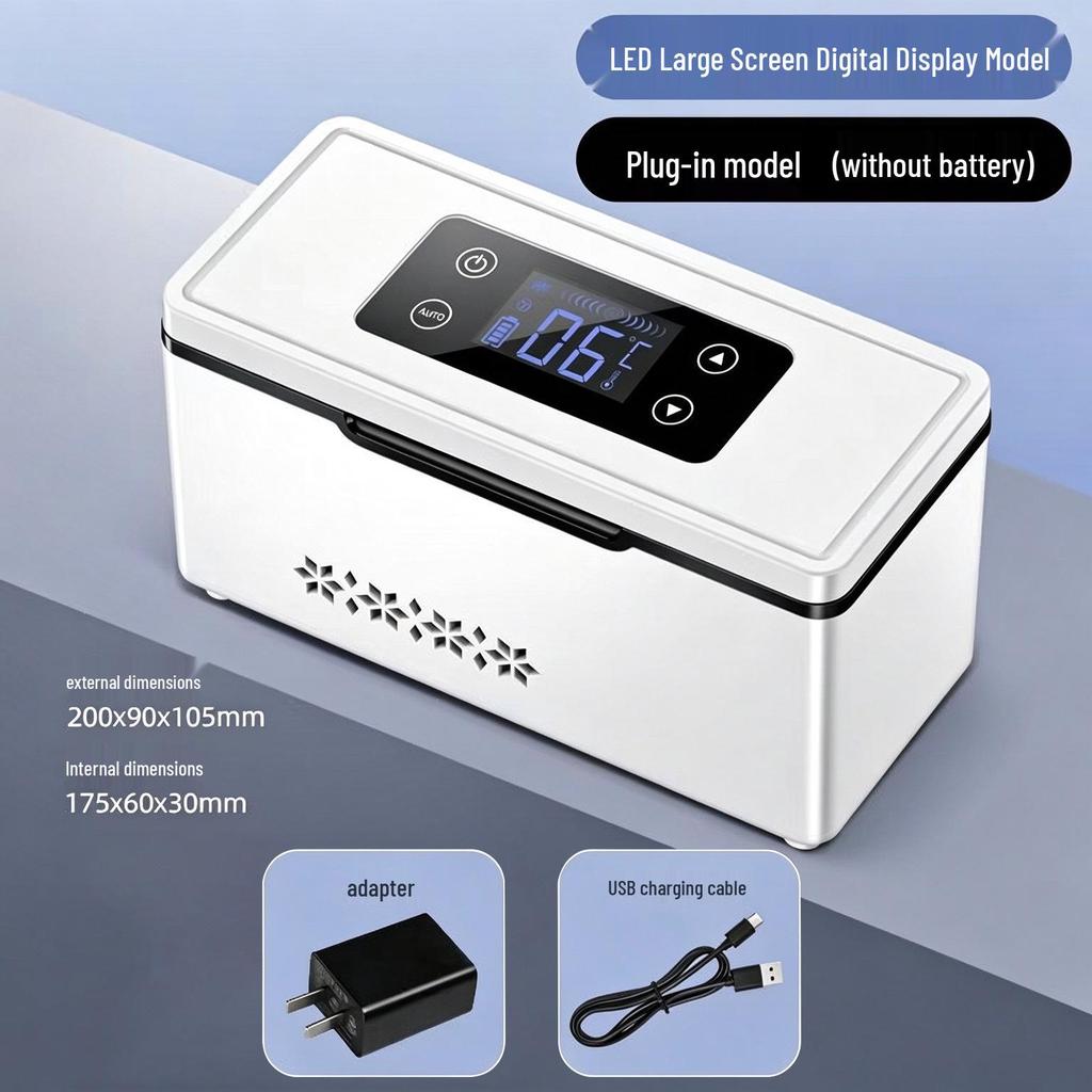 Portable Mini Fridge for Insulin and Hormone Storage - Constant Temperature & Rechargeable
