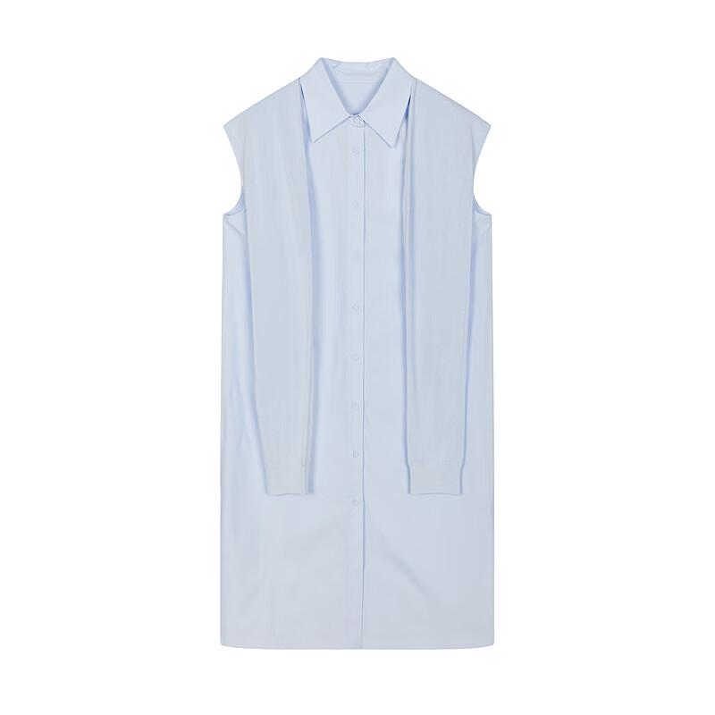 LESSLESS 2026 Summer Lapel Sleeveless Straight Dress