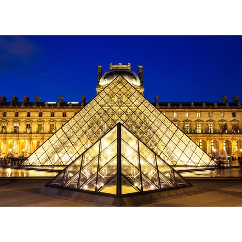 

Louvre Mona Lisa Framed Wall Art for Living Room Decor White card paper (non-adhesive) 30*42 cm