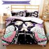 3pcs Demon Slayer characters1 pattern bedding set duvet cover set includes duvet cover &pillowcases, perfect all season bedroom decoration & gift