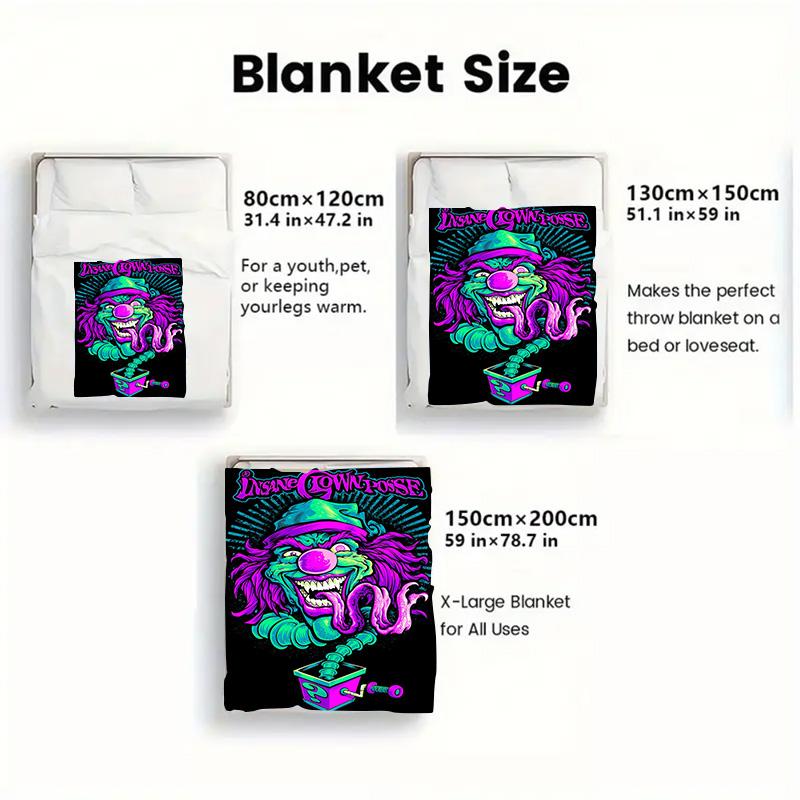 Insane Clown Posse 2D Flat Pattern Flannel Blanket High quality All Seasons Warmth and Comfort Perfect for Christmas Gifts.SMT0917250