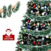 1-4pcs 2 Meters Green Christmas Garland Twist Hanging Swag for Christmas Tree Decorations Party Outdoor Home Xmas Decor