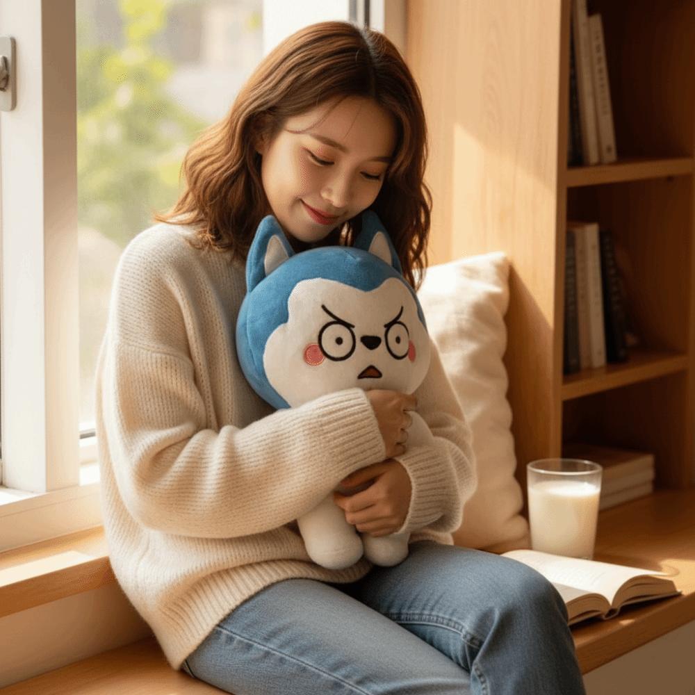 Adorable Style HuskyLang Stuffed Doll Soft Material Stuffed Animal Pillow Girls Gift