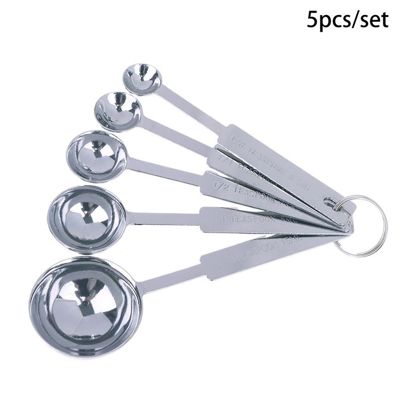 

5/6Pcs Measuring Spoons Stackable Kitchen Measuring Spoon Set Stainless Steel Measuring Scoops Set Kitchen Baking Tool