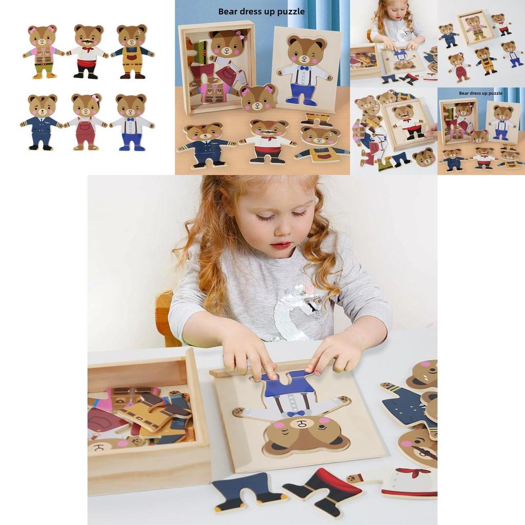 Wooden 3d Puzzle Toy For Kids With Fine Motor Skills Development And Matching Game