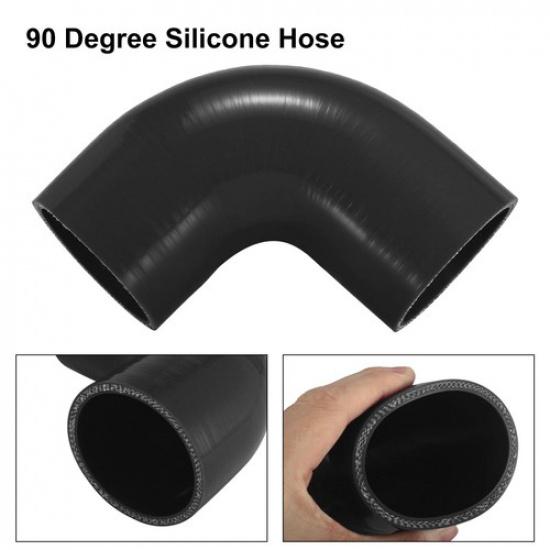 63mm 2.5" ID 90 Degree Car Elbow Coupler Silicone Hose Intercooler Tube Black