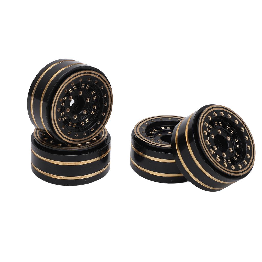 4pcs 1.2 Inches Beadlock Wheels Rim Increased Stability Brass RC Crawler Wheel Rim Upgrade Accessori