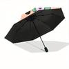 1pc Unicorn Corgi Automatic Folding Umbrella Portable Collapsible Design, 8-Rib Iron Frame, Durable Fabric, All-Season Casual Outdoor 145