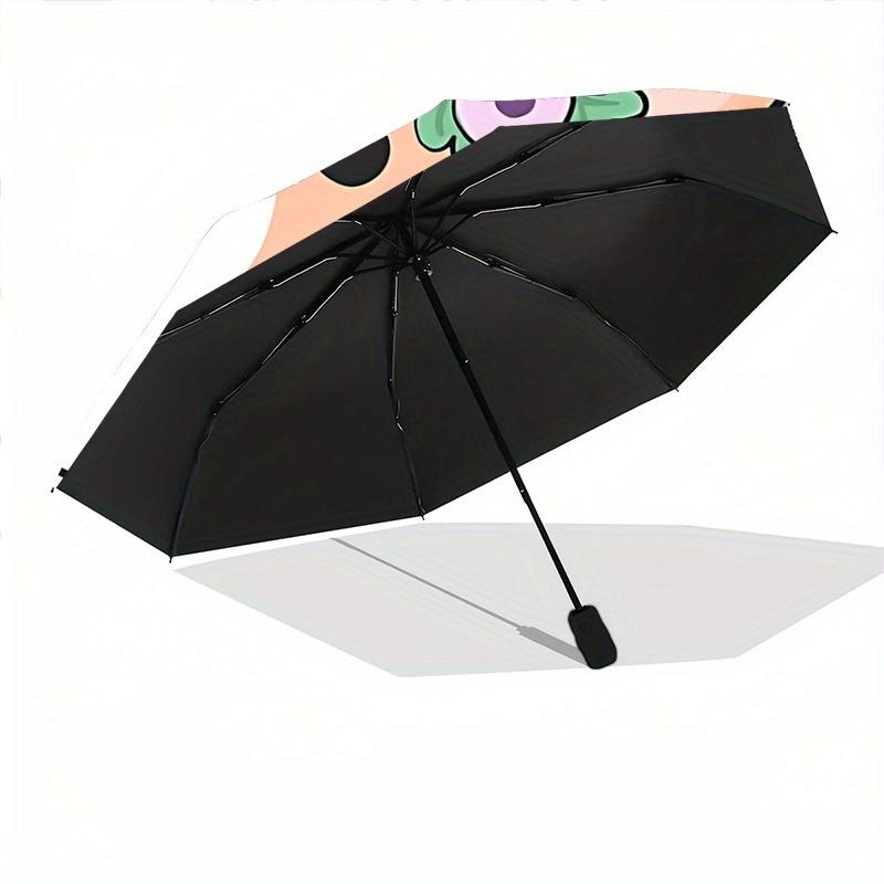 1pc Unicorn Corgi Automatic Folding Umbrella Portable Collapsible Design, 8-Rib Iron Frame, Durable Fabric, All-Season Casual Outdoor 145