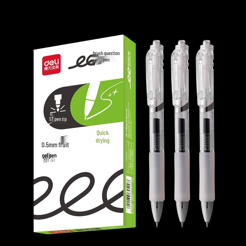 Deli Quick-Dry 0.5mm ST Tip Retractable Gel Pen