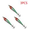 3/2/1PCS 5.5g Laser Luminous Floating Horizontal Wood Shrimp Egi Lure Squid Jigging Shrimp Hook Octopus Cuttlefish Fishing Baits