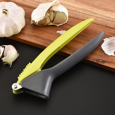 Stainless Steel Garlic Press Manual Masher Squeezing Plastic Handle Multifunctional Kitchen Tool