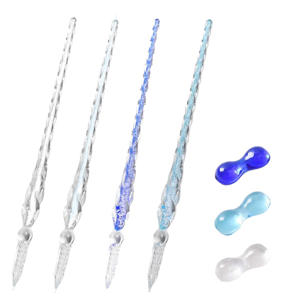 Felimoa Twisted Glass Set of Includes 3 Pen Holders Pens, 4, Souvenirs, Stationery,