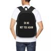 Oh No! Not You Again! Welcome Student Backpack School Bag Hiking Travel Daypack for Boys Girls Fashion Bookbag Shoulder Bags