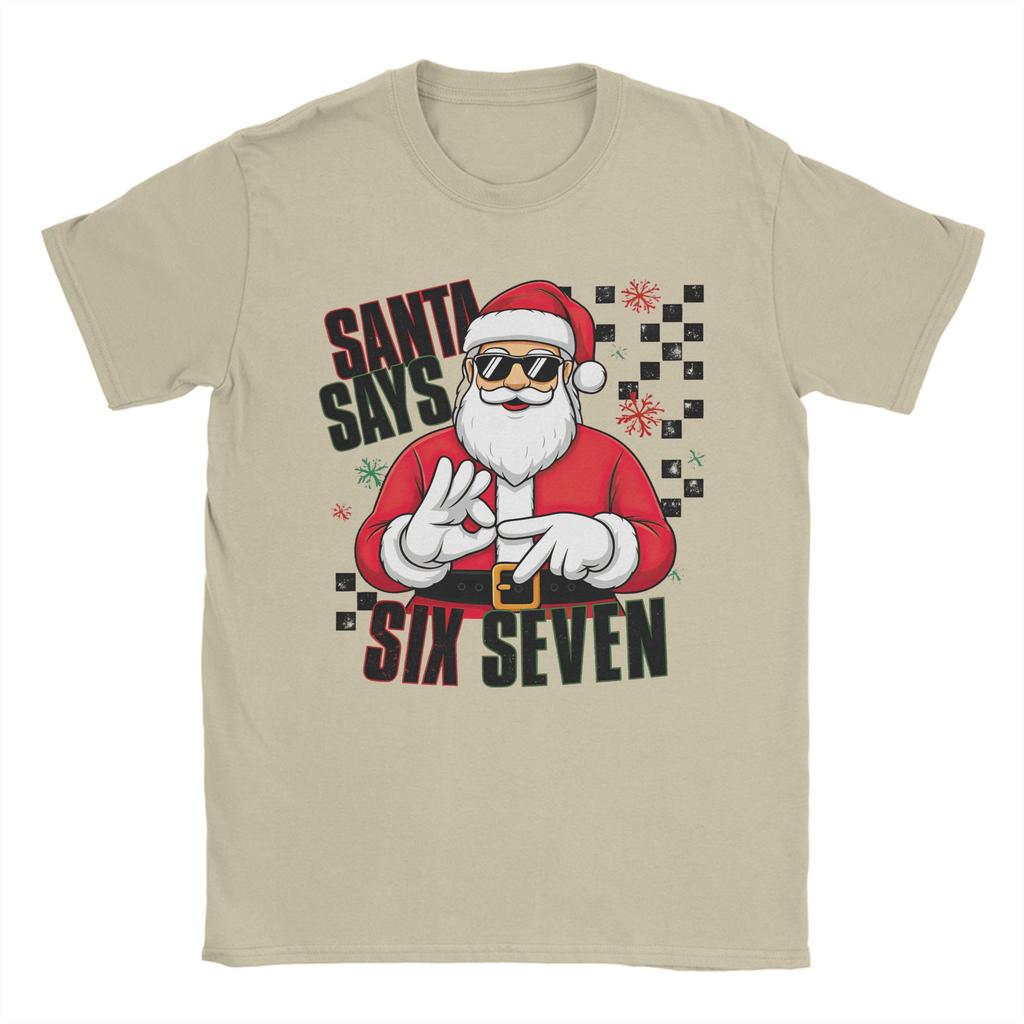Fashion Dabbing Christmas Santa Says 67 T-Shirt Men Crewneck Cotton T Shirt Short Sleeve Tees Gift Idea Tops