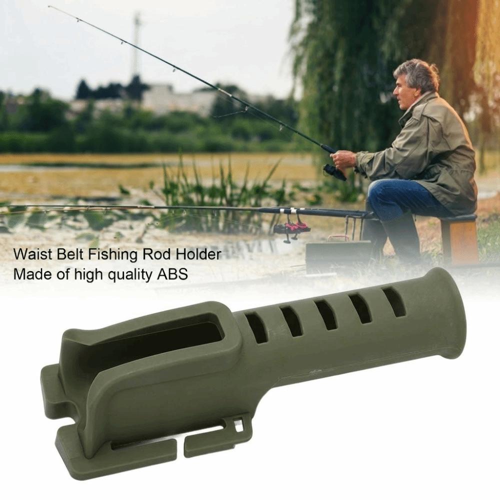 

2PCS 20cm Length Fishing Rod Belt Holder OD 35mm Belt Fishing Rod Holder Outdoor Fishing зелений