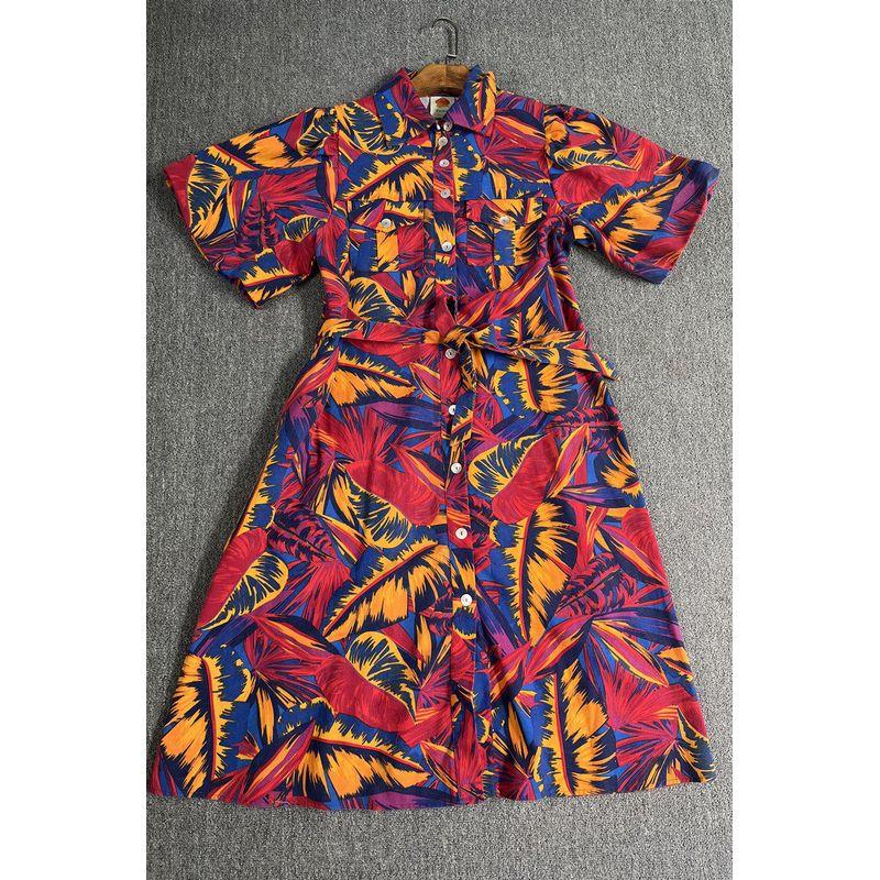 Spanish Light Luxury Fa** Linen Blend, Slightly Thick, Official Website Puff Sleeve, Waist-Cinching, A-Line Women s Shirt Polo Dress Burgundy L