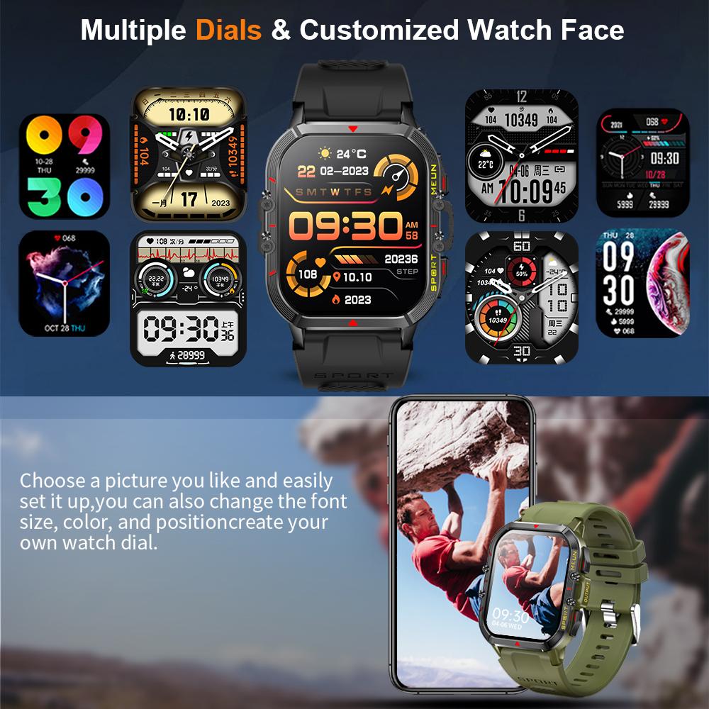 Smartwatch 1.3" Touchscreen Met Bluetooth Call, Hartslag & Slaapmonitor - Voor Vrouwen En Mannen