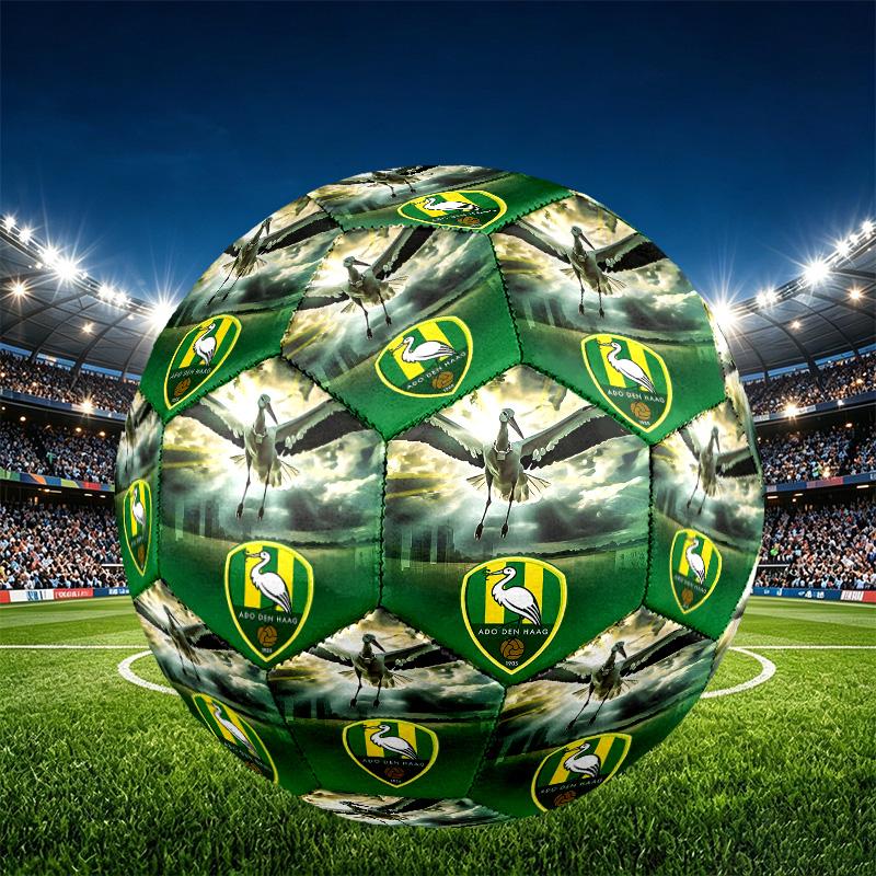 ADO Den Haag Print Size 5 Soccer Ball, PU Wear Resistant Football for Match Training and Daily Practice, Birthday Gift for Soccer Fans
