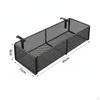 Hanging Desk Basket OpenMesh Top Rectangular Office Storage Black Enlarged