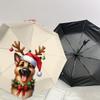 1pc Christmas Dog Decorations Umbrella with Plastic Handle,Suitable for All Seasons Home Travel Outdoor UmbrellaDD236