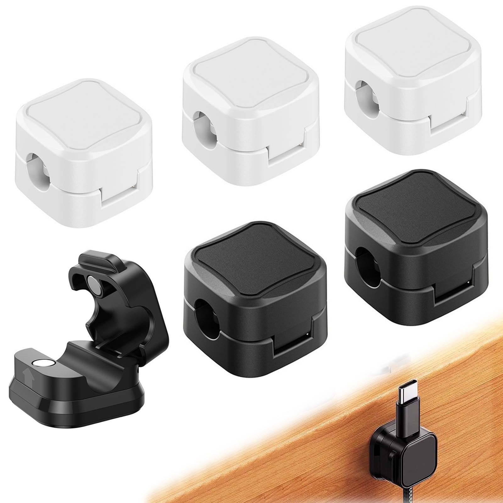 

Refoiner Magnetic Cable Holders, Cable Organizers, Cable Clips for Desks, Cable Storage, Hiding Cables, USB Cables, Type-C Cables, Mouse Cables,