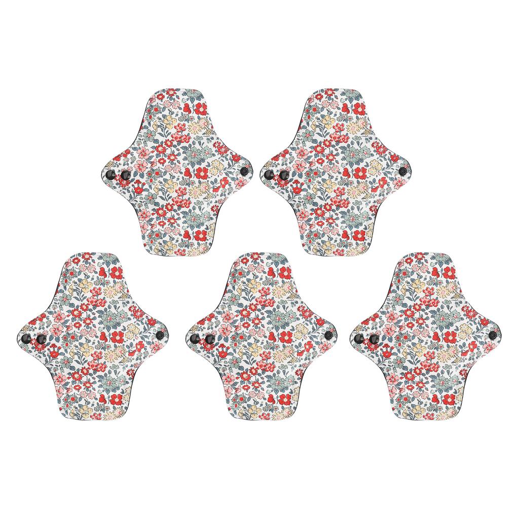 5 ks Opakovaně použitelných dámských vložek Omyvatelné Dámské Bavlněné Prodyšné Šetrné k pokožce Hygienické produkty L