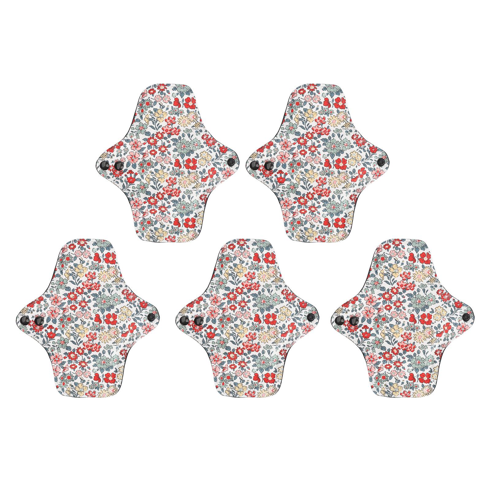 

5 шт. многоразовые женские прокладки моющиеся женские хлопковые дышащие гигиенические средства для кожи L L(for 6.5-9kg)