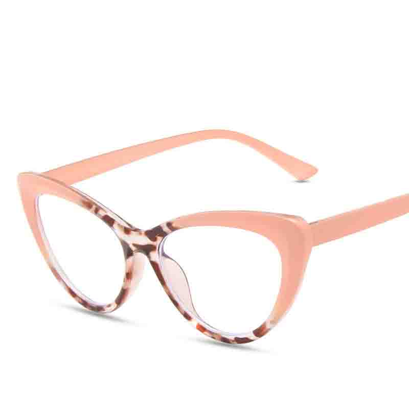 Fashion Cat Eye Reading Glasses For Women Trendy Anti-Blue Light Transparent Eyeglasses Large Frame Minimalist Computer Glasses